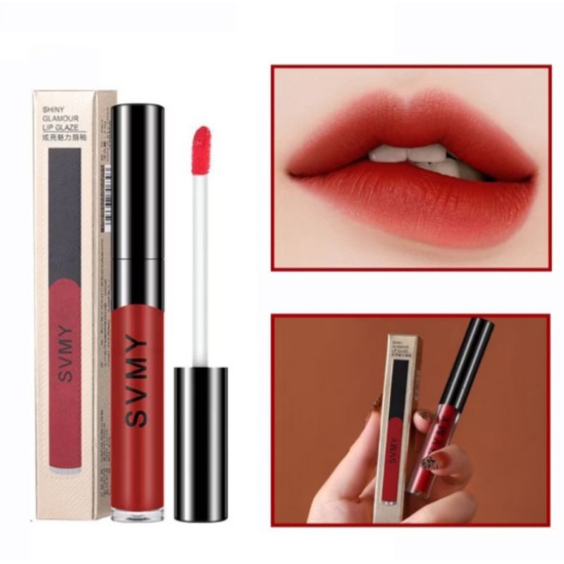 Svnyลิปสติกลิปกลอสเนื้อแมทl 1เเถม1สุ่มสี