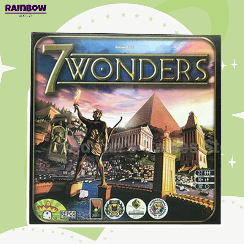 บอร์ดเกม 7 Wonders 7 สิ่งมหัศจรรย์ (ภาษาอังกฤษ) เล่นได้หลายคน สนุกมาก กล่องกระดาษแข็งพรีเมี่ยมสุดๆ ส