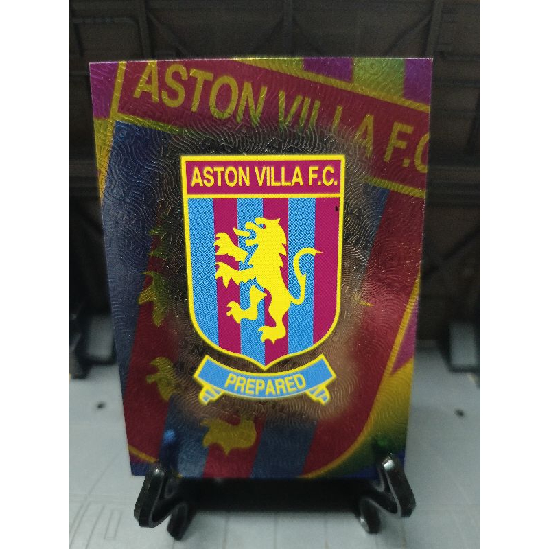 Topps Merlin Premier League Logo Aston Villa Foil Badge Card