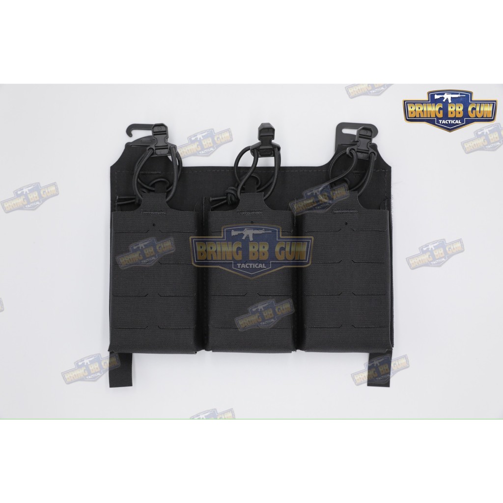 BR3 กระเป๋าเสริมแบบยาวติดหน้าท้องเวส KTAR (แบบ3ช่อง) (V5 PC Triple Plate) BR3