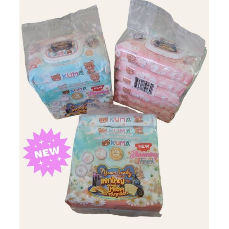 ทิชชู่เปียกคุมะ Blooming Fresh 1หิ้ว บรรจุ 6 แพ็ค