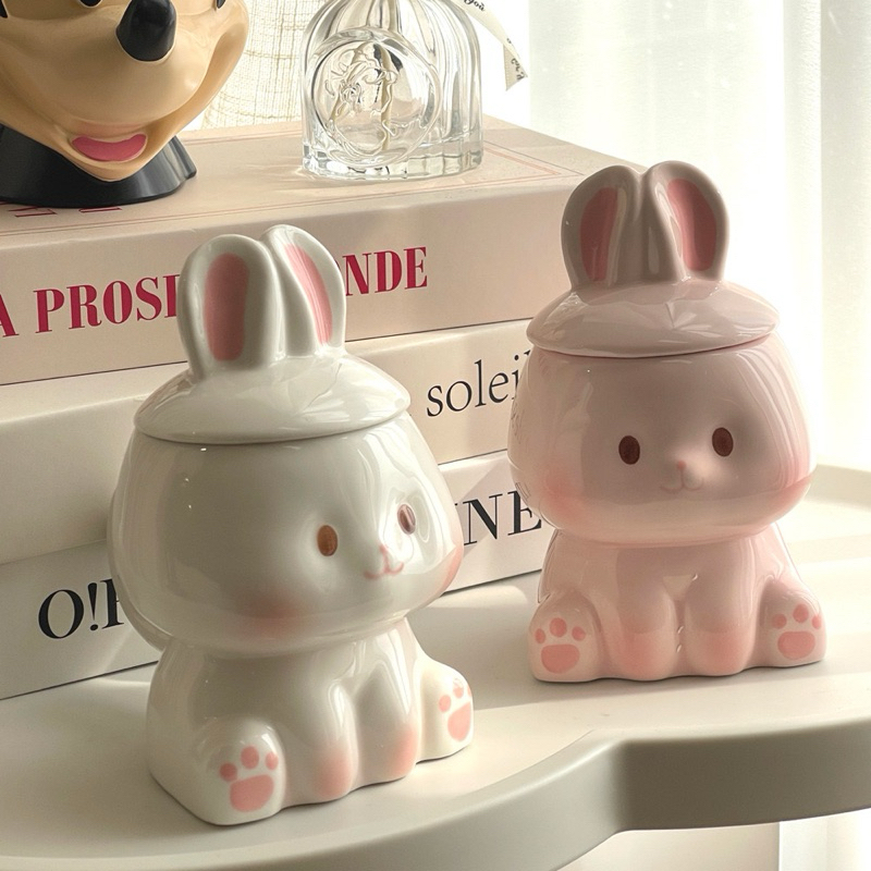 พร้อมส่งจากไทย💖แก้วน้ำ แก้วกาแฟเซรามิคน้องกระต่าย น่ารักมาก