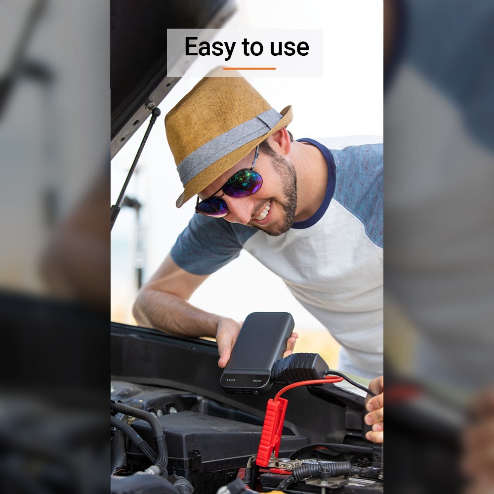 70mai Jump Starter PS01 Portable Car Jump Starter จั้มสตาร์ทรถยนต์ แบตเตอรี่ เป็น จั้มสตาร์ทรถยนต์ ได้ เครื่องชาร์จรถยนต - รูปที่ 2