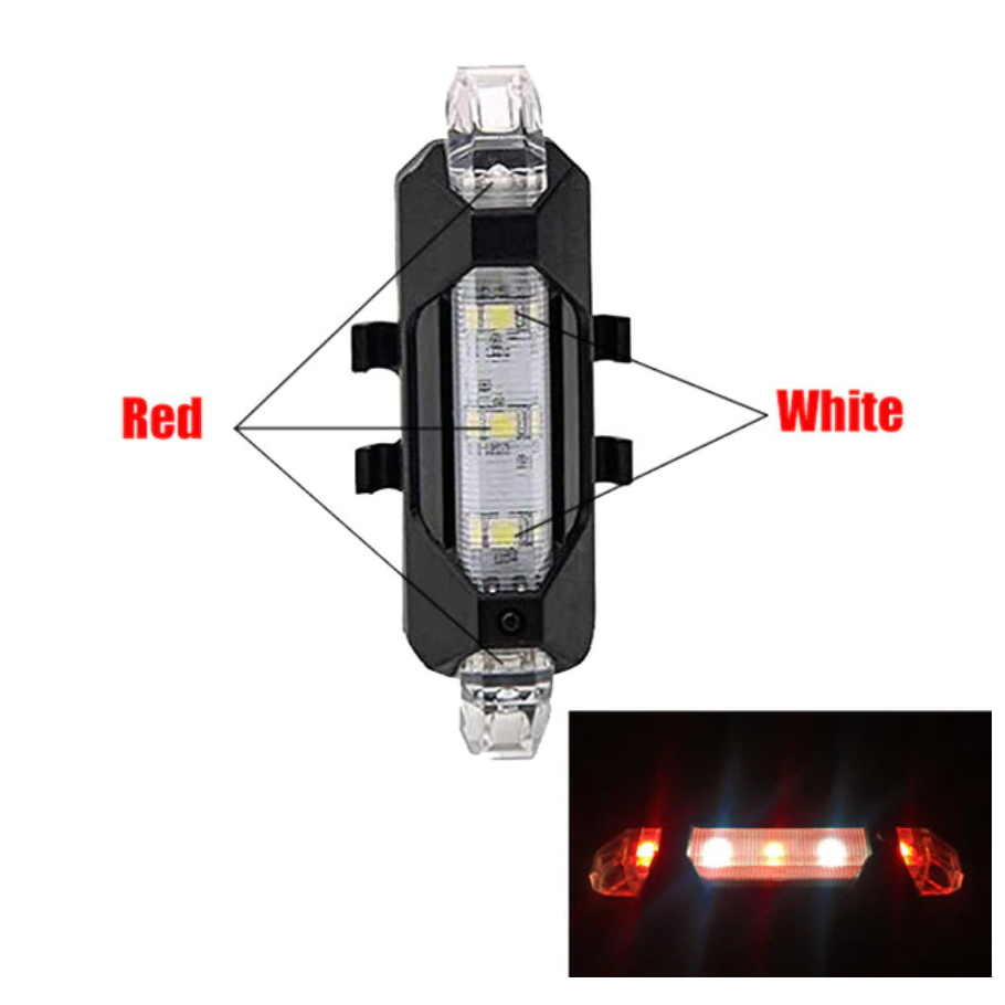 ไฟท้ายจักรยาน 2สีในตัว RapidX 50Lumens USB