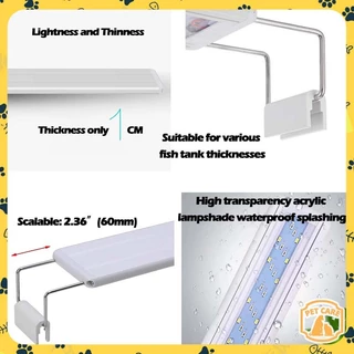 💡โคมไฟLEDตู้ปลา เลี้ยงพืชน้ำ มืออาชีพ แสงเต็มสเปก สี3แบบ บางพิเศษ ขยายได้20-90ซม. ประหยัดไฟ ไม่ร้อน สร้างภูมิทัศน์🎉