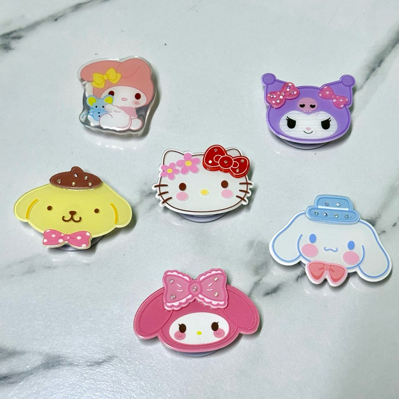 พร้อมส่ง Griptok sanrio กริ๊ปต็อก และกิ๊บติดผม ขาตั้ง ที่ติดหลังโทรศัพท์ ใช้ได้กับเคสโทรศัพท์ทุกรุ่น