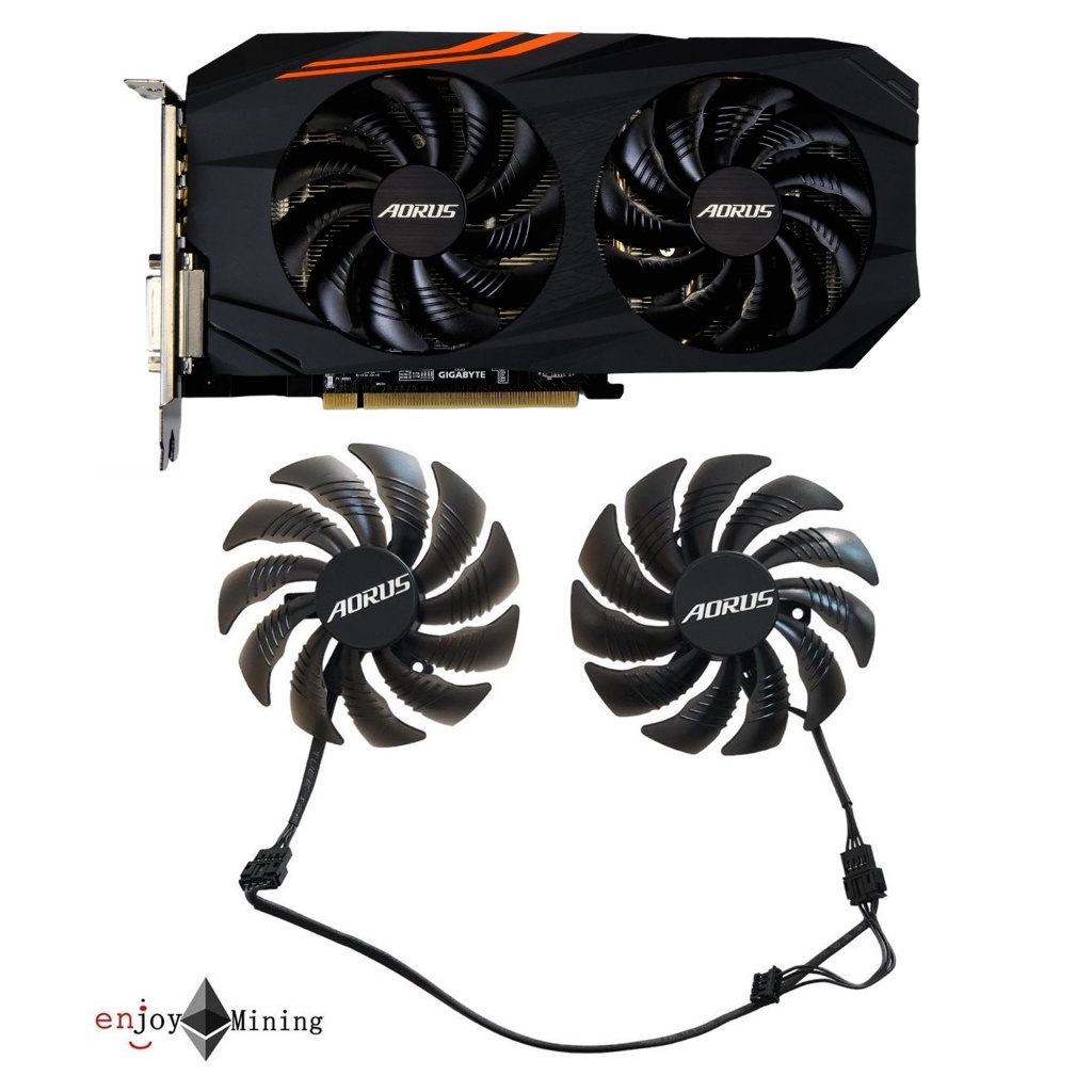 พัดลมการ์ดจอ GIGABYTE AORUS (85mm.) ใช้กับรุ่น RX570 580