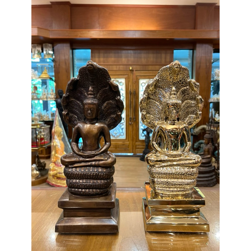 พระพุทธลวบุรารักษ์ พระนาคปรกลพบุรี เนื้อทองเหลือง ทองเหลืองแท้