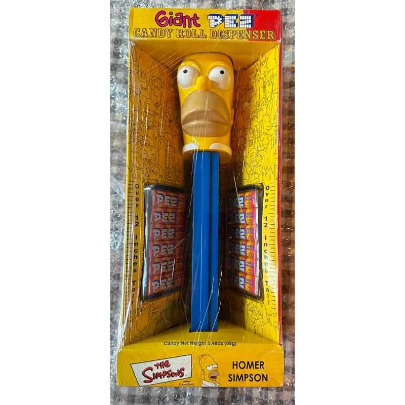 12" Homer Simpson 2002 Giant Pez Candy Dispenser - TALKING VERSION