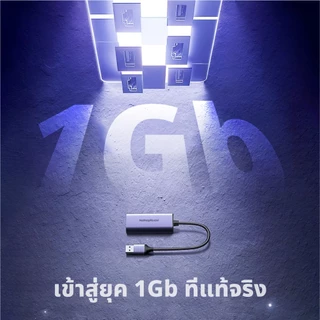 ⚡ส่งจาก กทม⚡Idigital อะแดปเตอร์อีเทอร์เน็ต USB 3.0 to RJ45 LAN, 1000 /100 Mbps,Gigabit Ethernet Adapter, Network Adapter