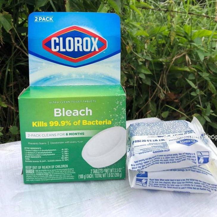 พร้อมส่งในไทย2ก้อนส่งเป็นแพคClorox Automatic Toilet Bowl Cleaner 100g x 2 Pack เม็ดฟู่ทำความสะอาดชักโครก