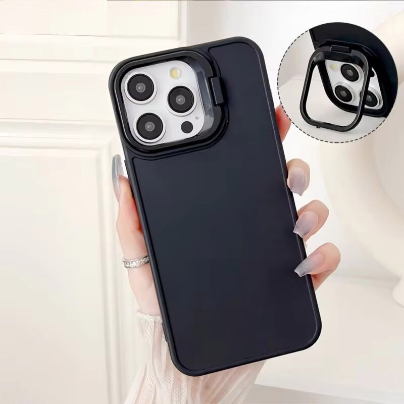 เคสโทรศัพท์ For iPhone 15Promax 13Promax 11 13 12 14 Pro Max X XS 7 8 Plus กันกระแทก ปกป้องเลนส์กล้อง พร้อมวงแหวนขาตั้ง