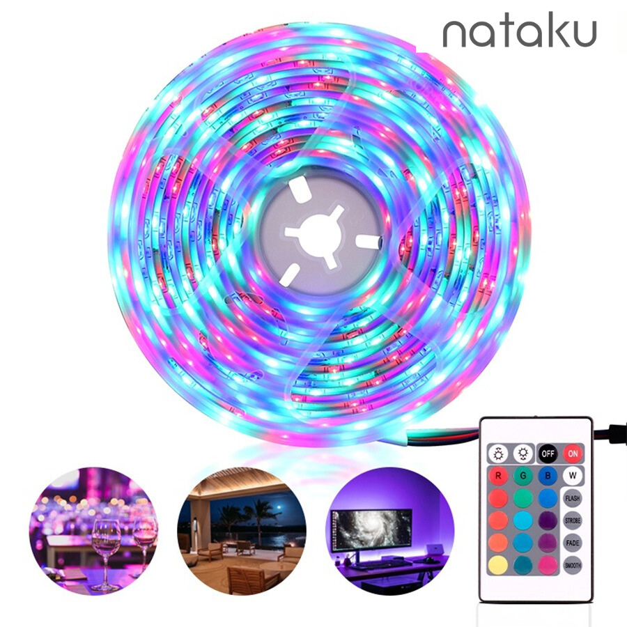 Nataku ไฟตกแต่งห้อง ไฟเส้นตกแต่ง ไฟแถบสี LED Strip light ชุดไฟ LED สายยาว กันน้ำ