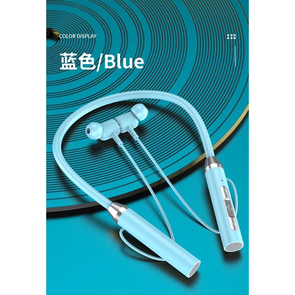 img หูฟังบลูทูธไร้สาย TWS 5.0 ลดเสียงรบกวน พร้อมไมโครโฟน และสายคล้องคอแม่เหล็ก สําหรับเล่นกีฬา วิ่ง