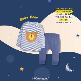 Bloomingcub Collection Pows and dreams ชุดนอนแขนยาวขายาว ผ้า 100% Cotton นุ่มสบาย ระบายอากาศดี