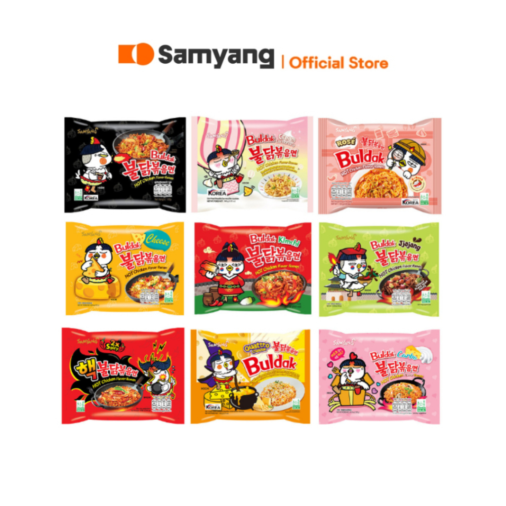 ซื้อ Samyang ซัมยัง ราเมงกึ่งสำเร็จรูปแบบแห้งและแบบน้ำ เลือกได้ 19 รสชาติ