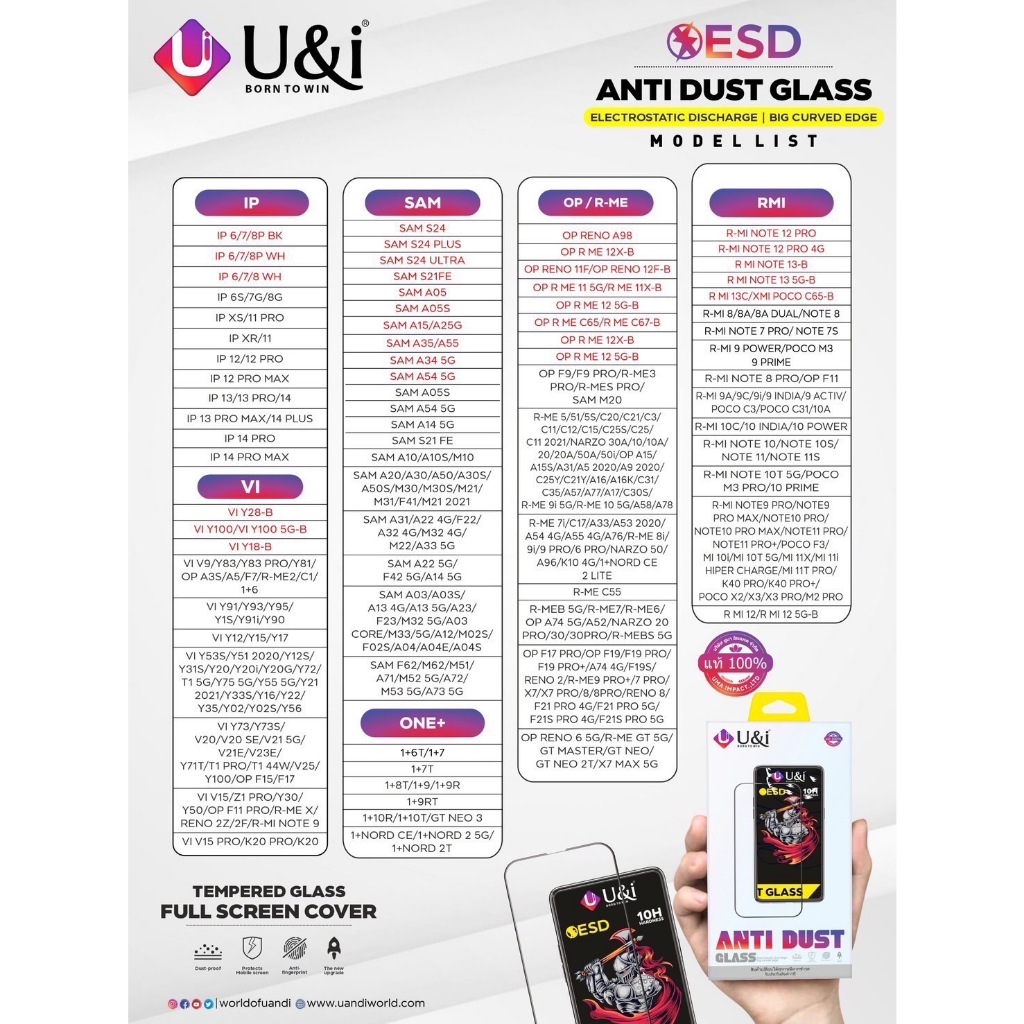 U&i รุ่น 11 ฟิล์มกระจกเต็มจอ สำหรับ iphone 11 XR 6.1อุปกรณ์พร้อมติดเองได้