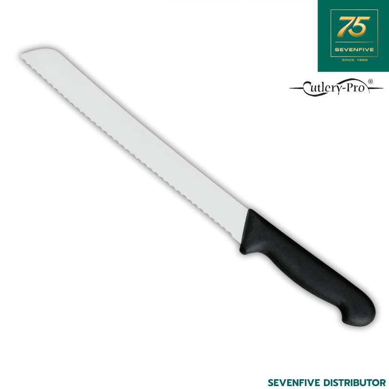 CUTLERY PRO มีดหั่นขนมปัง มีดแล่เนื้อ มีดฟันเลื่อย ด้ามจับพลาสติก มีดทำอาหาร มีดทำครัว CTP1-KB-2255
