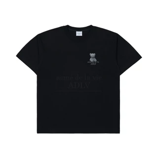 ADLV [acme de la vie] เสื้อยืด Oversize รุ่น Exclusive Fuzzy Bear Short Sleeve T-Shirt Black (50011OFBSSU_U4BKXX)