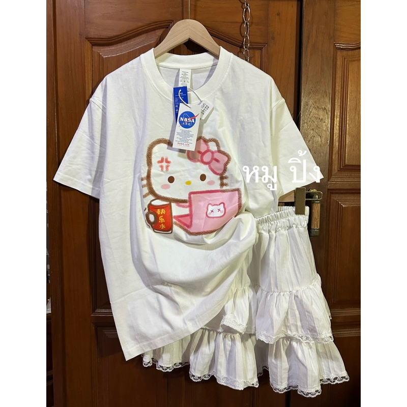 (มือ1) NASALEE เสื้อยืดงานนำเข้า Kitty🤍🩷