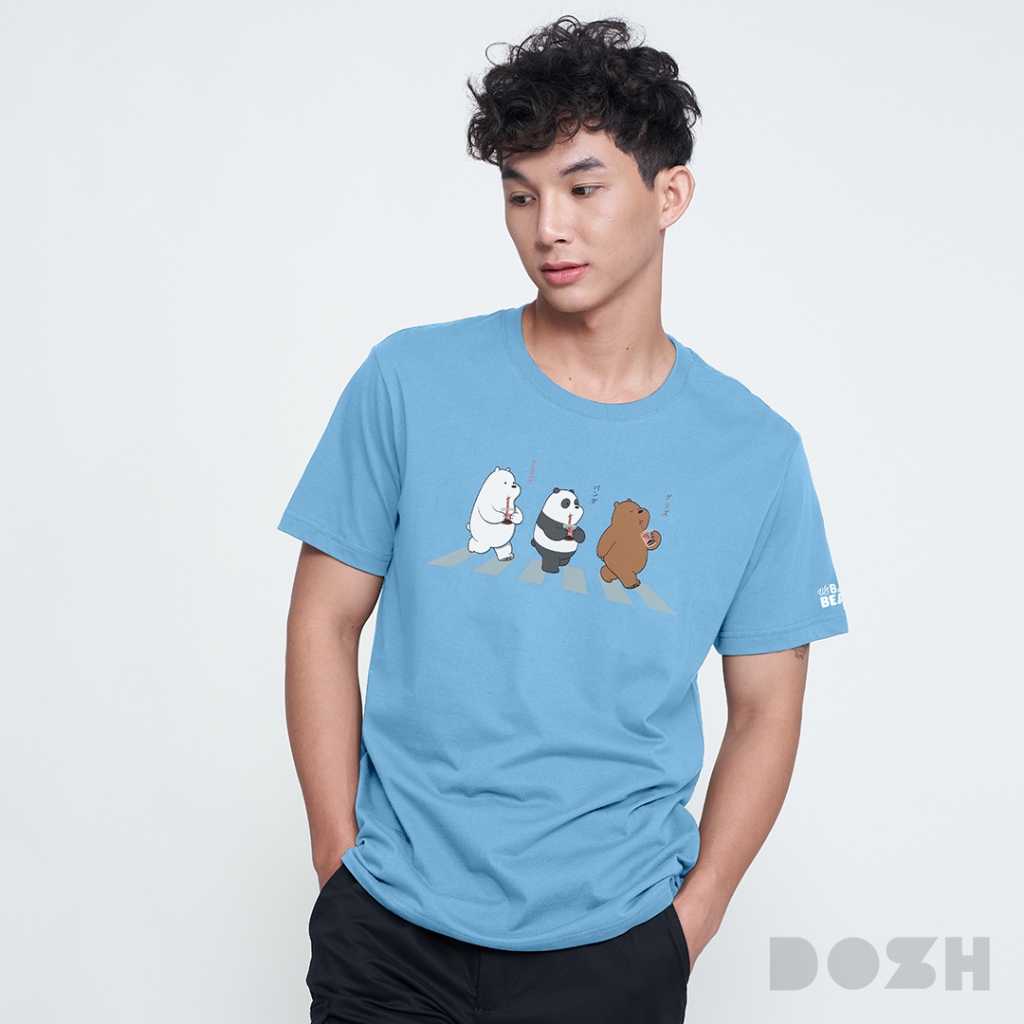 DOSH MEN'S T-SHIRTS WE BARE BEARS เสื้อยืดคอกลมผู้ชาย DBBMT5060-BU24