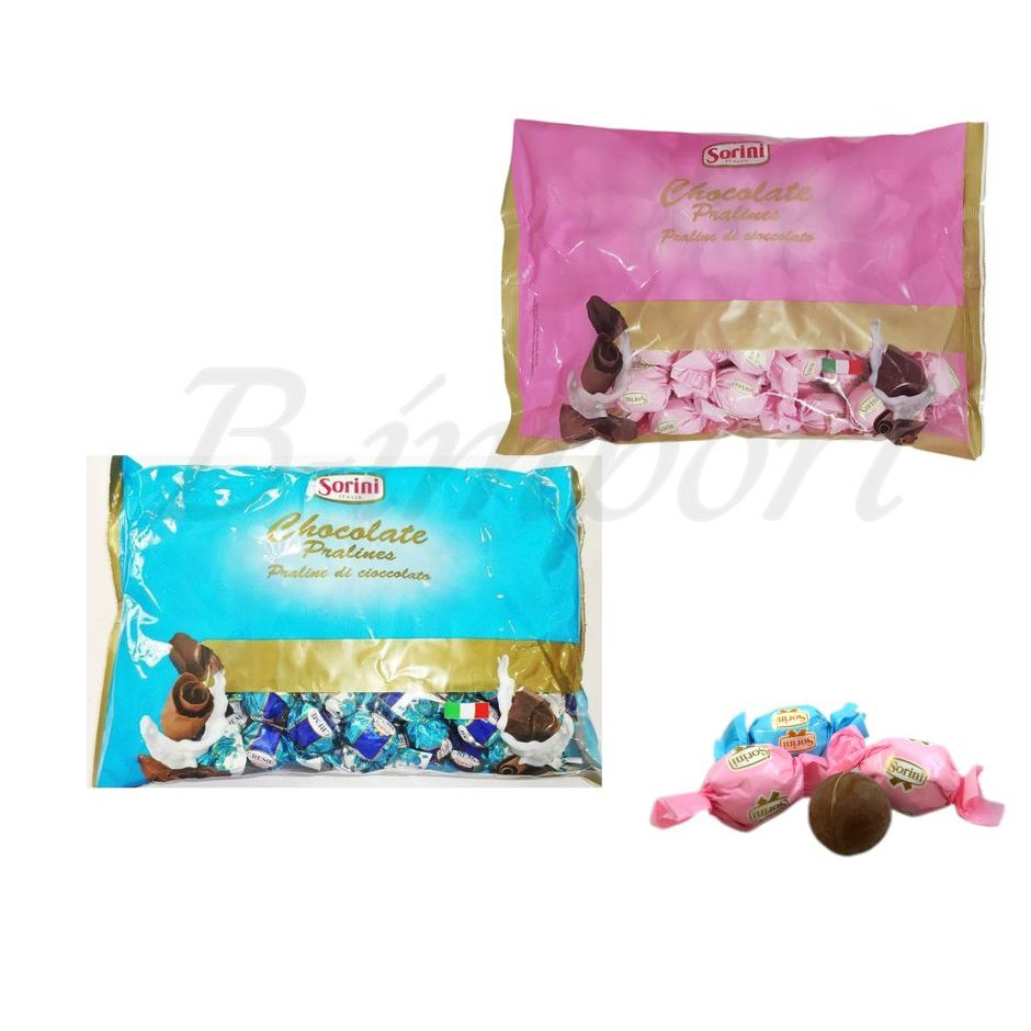 Sorini Italy Chocolate Pralines ช็อกโกแลตสอดไส้ มี 2 รส น้ำหนัก 1000 กรัม สินค้านำเข้าจากสิงค์โปร์