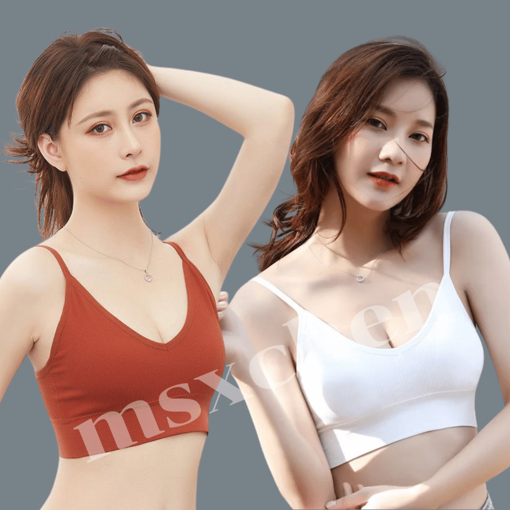 เสื้อในผู้หญิง รุ่น B-012 สปอร์ตบราแบบครึ่งตัว หน้าเต็มหลังเว้า มีหลายสี ผ้าใส่สบาย พร้อมส่ง