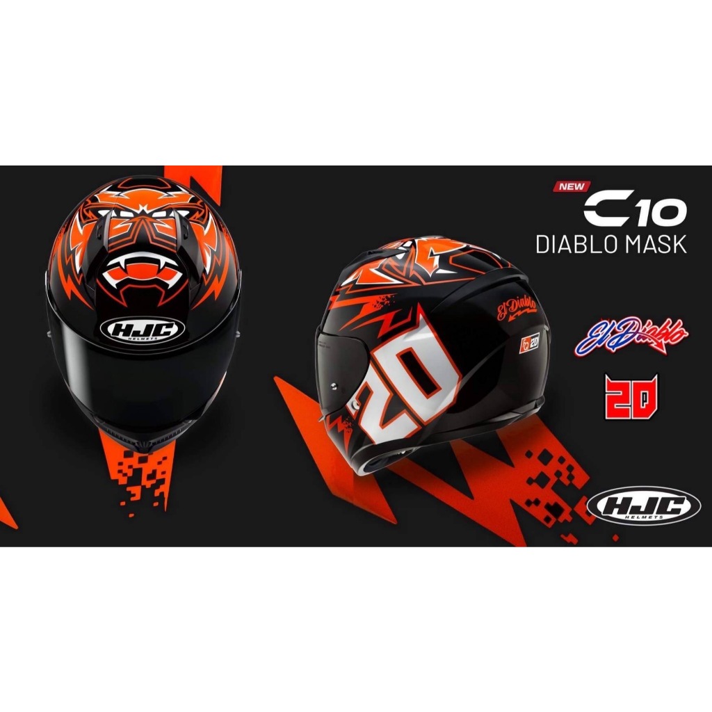 HJC C10 DIABLO MASK MC1 ลายใหม่ !!!!