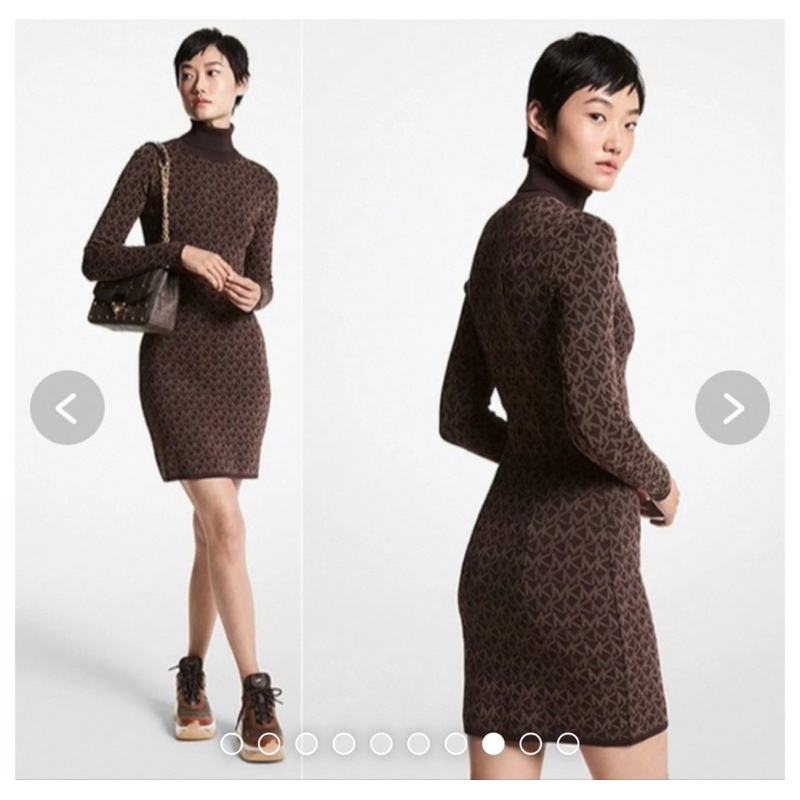 Michael Kors MK Signature Dress เดรสไหมพรมอย่างดี