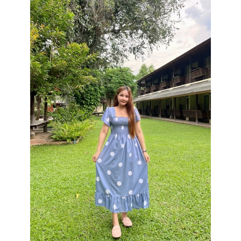 🩵รวมงานเดรสยาวสีฟ้า🩵 งานแต่งอกสม็อคสวยๆ ยืดสุด 46 นิ้ว สาวอวบใส่ได้ ใส่คลุมท้องได้ ใส่งานตรีมสีฟ้า ใส่งานวันแม่ได้เลยค่า