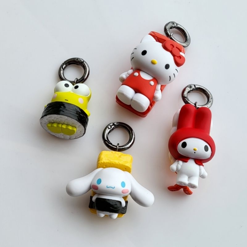 Sanrio hello kitty kero Sushi keyring พวงกุญแจ คิตตี้ ซูชิ Mymelody cinnamoroll