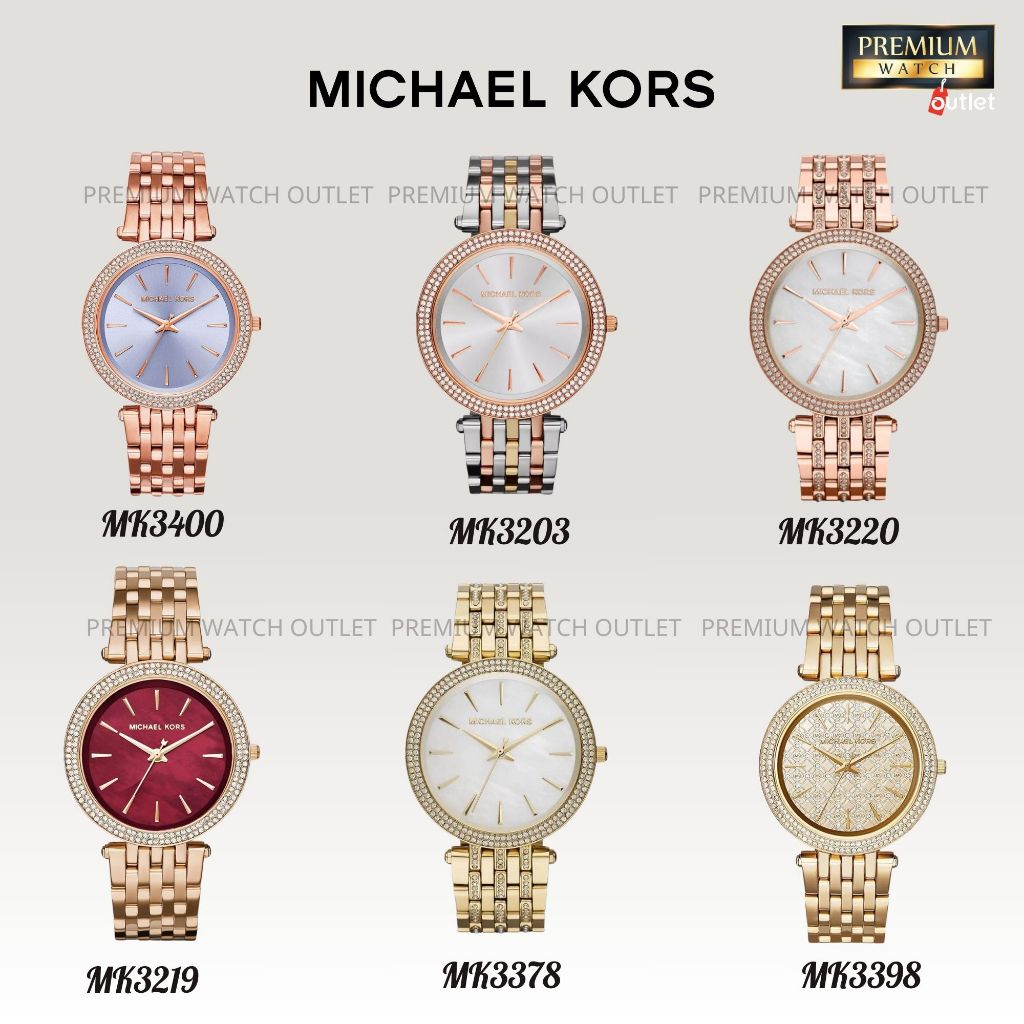 พร้อมส่ง OUTLET WATCH นาฬิกา Michael Kors นาฬิกาข้อมือผู้หญิง  Brandname รุ่น MK3400 MK3220 MK3335 M