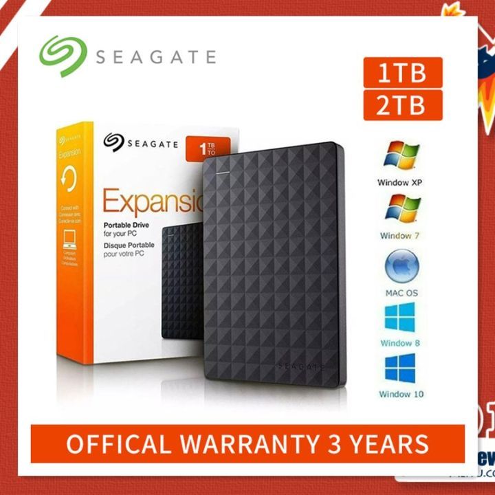 Seagate External Harddisk 2TB/1TB USB3.0 Hard Drives HDD ฮาร์ดไดรฟ์คุณภาพสูง ที่เก็บข้อมูลแบบพกพา Ha