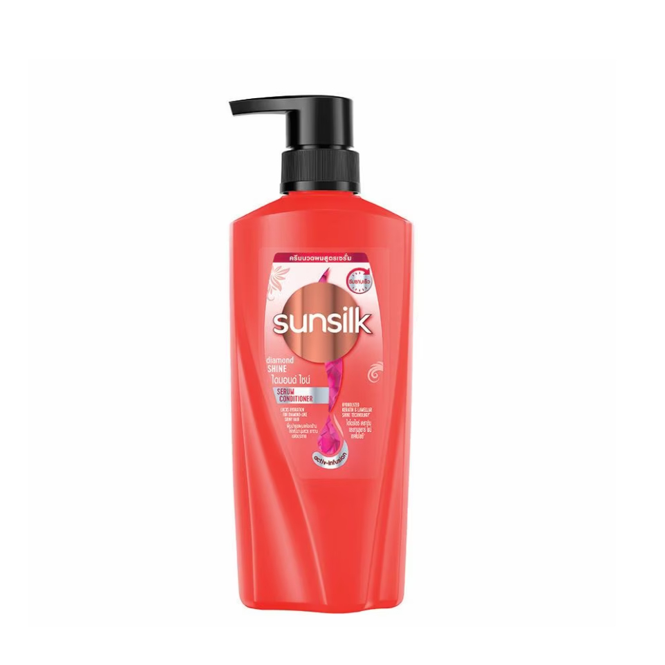 SUNSILK ซันซิลครีมนวด สูตรไดมอนด์ ไชน์ 350มล. (สีแดง) และ สีอื่นๆ