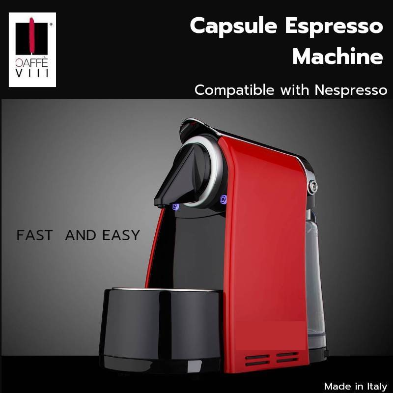 Caffa Vlll เครื่องชงกาแฟแคปซูล Nespresso Capsule Coffee Machine สำหรับใช้ภายในบ้านเเละสำนักงาน เครื่