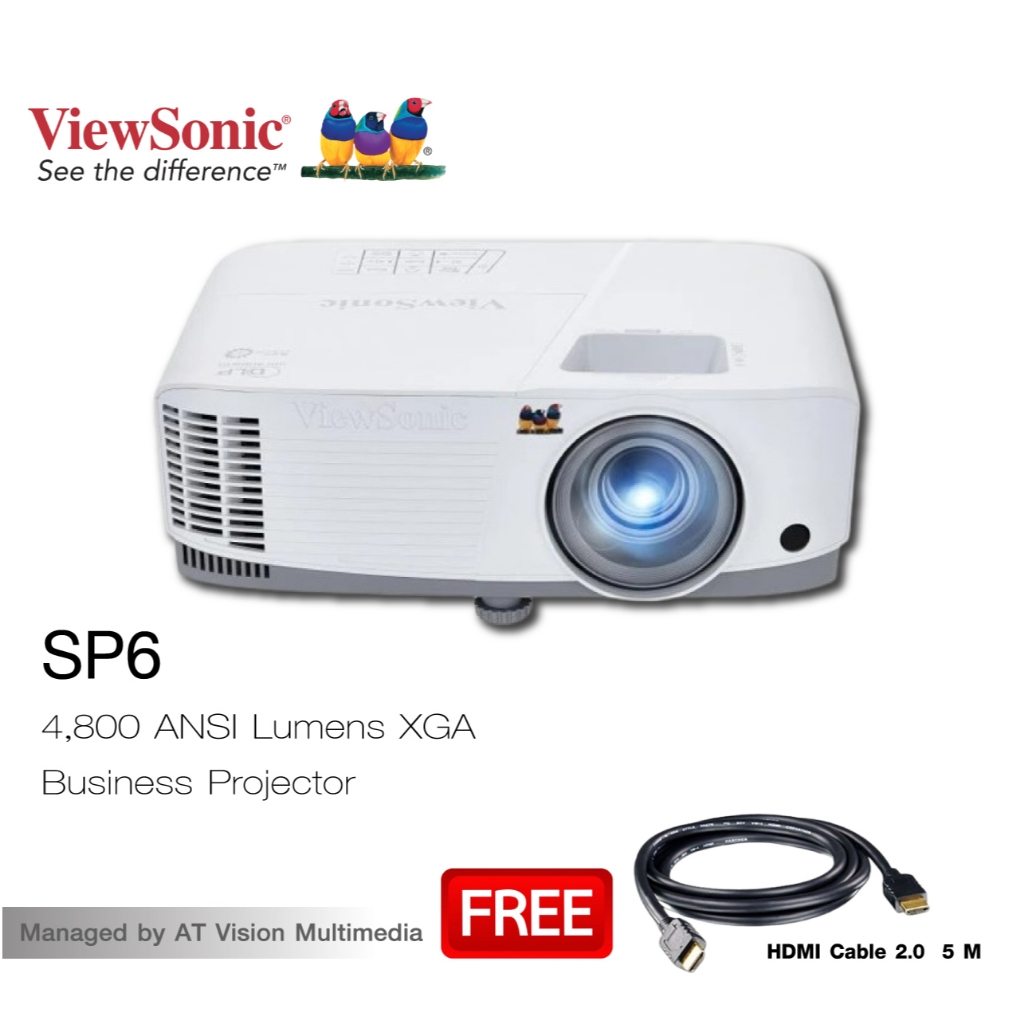 Viewsonic SP6 4800 ANAI Lumens XGA 1024x768) Business Projector, 3D DLP - รับประกัน 3 ปี
