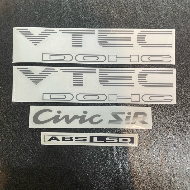 สติกเกอร์แต่ง ครบชุด  Civic  Eg 3door 3ดอ รอบคัน Civic  Sir  vtec Dohc Abs Lsd เหมือนของแท้