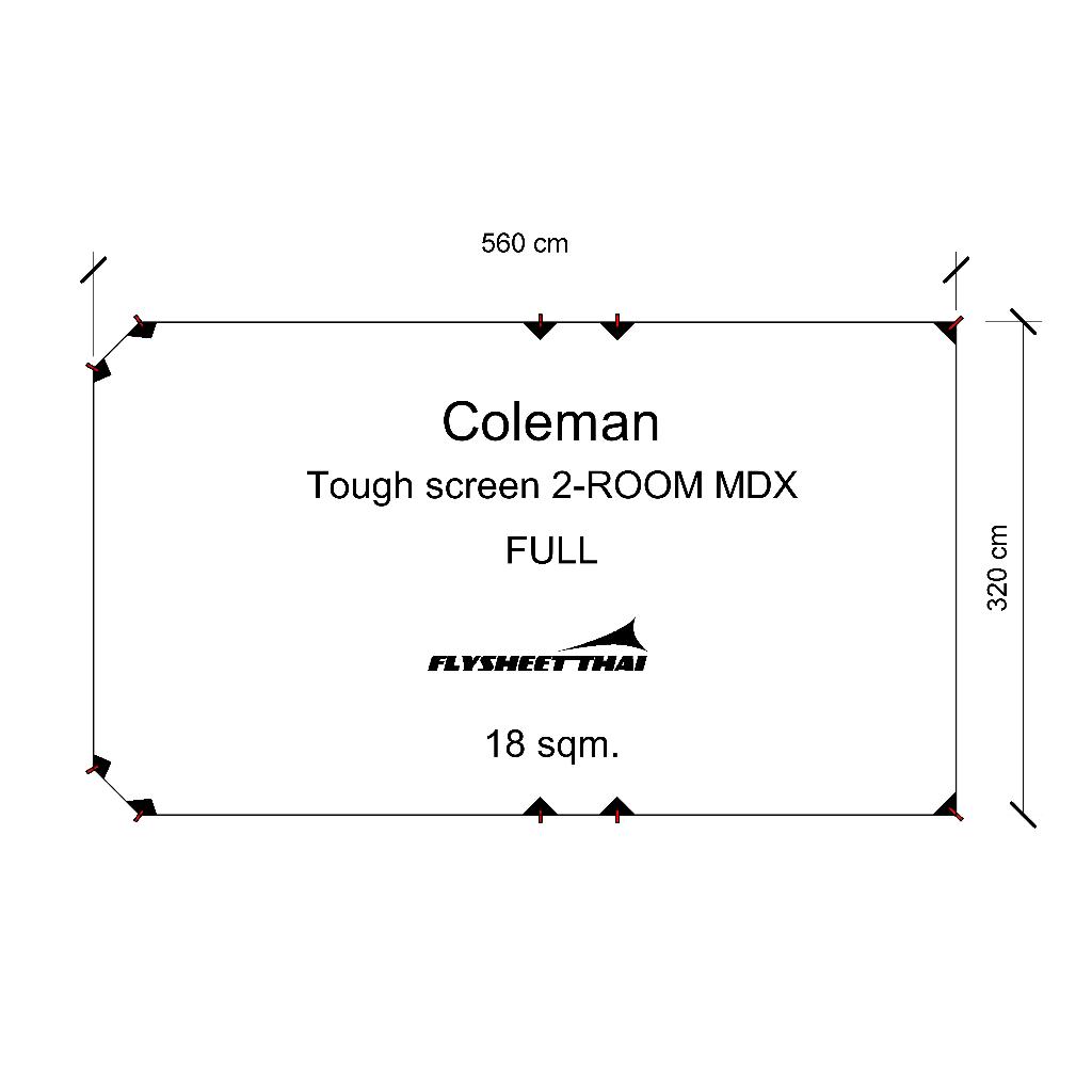 กราวชีท Tough screen 2 Room MDX ตรงรุ่น ขนาดเต็มเต็นท์ preoder