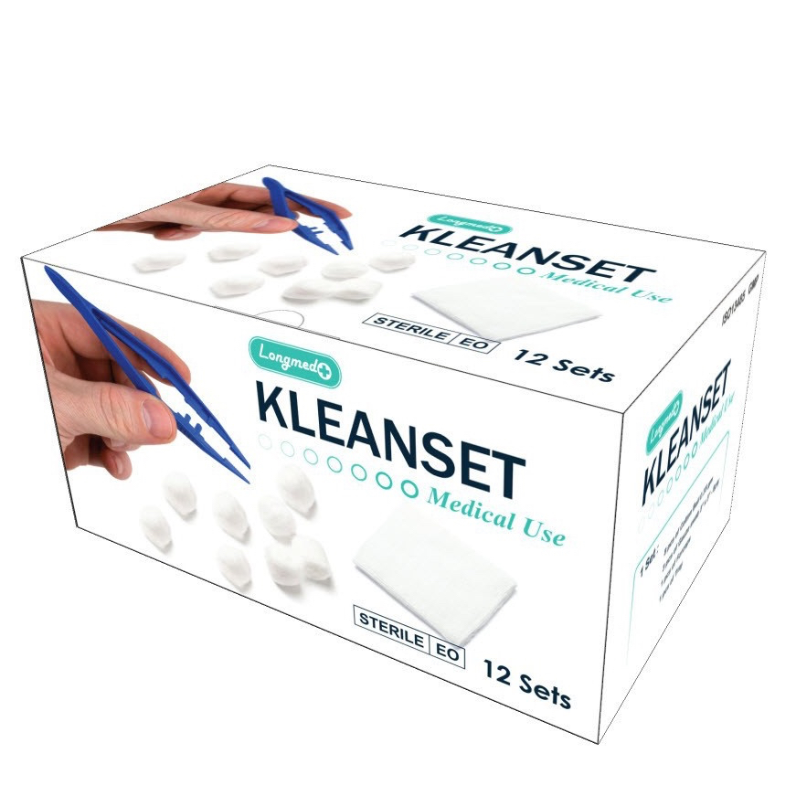 KLEAN SET LONGMED ชุดทำแผลปลอดเชื้อ DRESSING SET 1 กล่อง (12 ชุด)