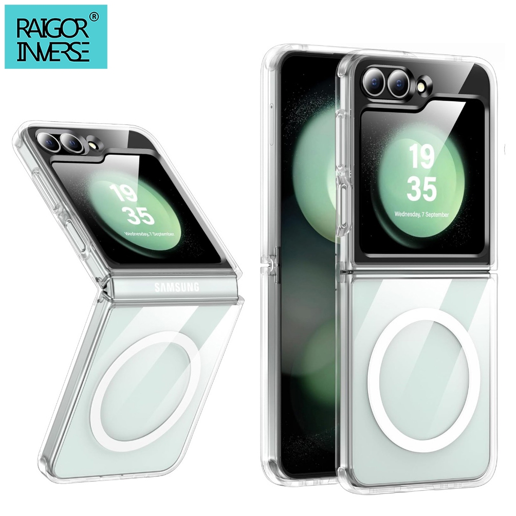 RAIGOR INVERSE เคส สำหรับ Samsung Z Flip 6 / Flip6 เคสใส เคสชาร์จไร้สาย เคสแม่เหล็ก Samsung Z Flip6 