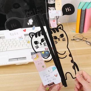 แผ่นบอร์ดอะคริลิคใส ติดด้านข้างคอมพิวเตอร์ Acrylic computer โน้ตเตือนความจํา สําหรับเขียนข้อความ บนโต๊ะ สํานักงาน