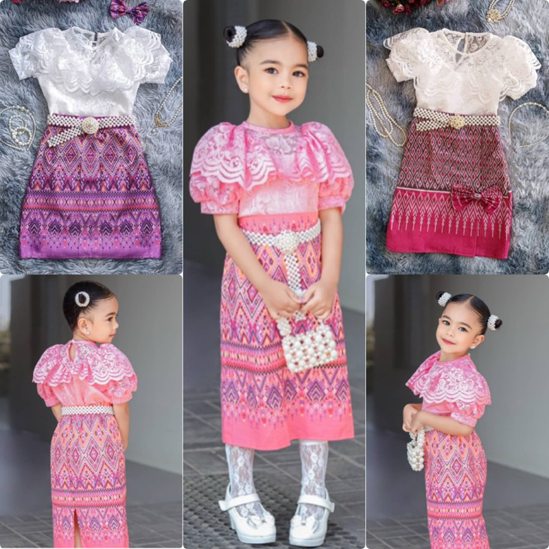 พร้อมส่ง #ชุดไทยประยุกต์“พุดจีบ ลูกไม้“(ไม่รวมเครื่องประดับ)#nid(ส่งจากหาดใหญ่)