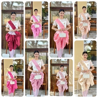 ผ้าคาดโบว์สำเร็จ สายสะพายชุดไทย (เฉพาะสายสะพาย)