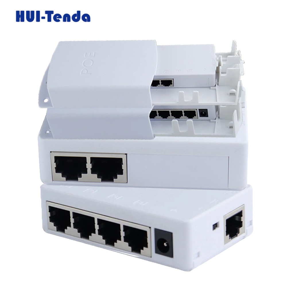 HUI-Tenda 10/100Mbps Poe Extender 2/4 พอร์ต POE Repeater IEEE 802.3af/at Plug & Play สำหรับสวิตช์ PoE กล้อง IP