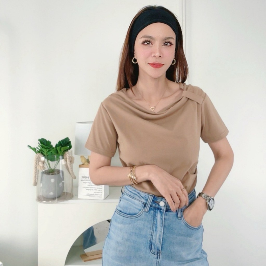 073 Deezyy เสื้อยืด คอถ่วง ผ้าCotton supersofeมูจิ