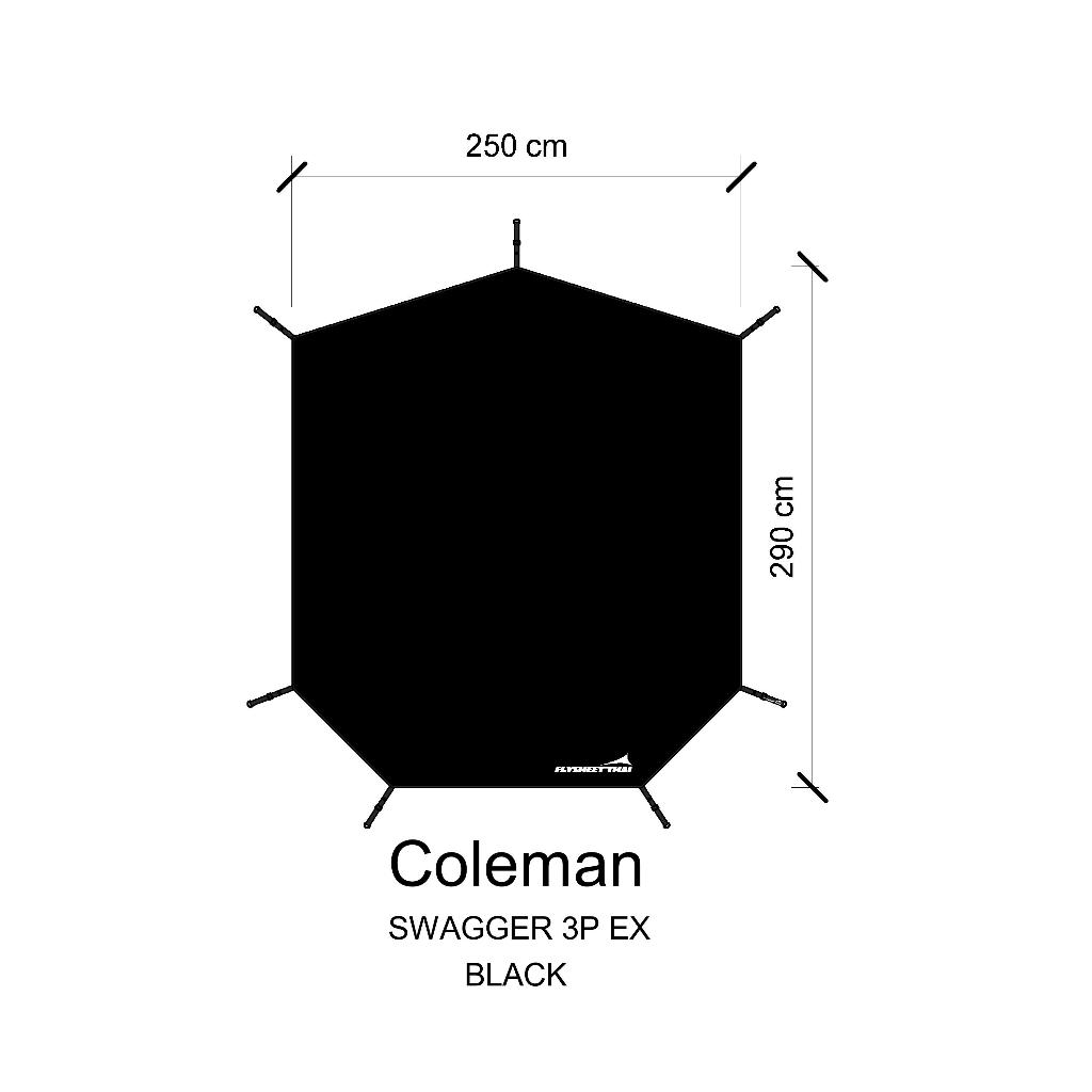 Coleman SWAGGER 3P กราวชีท ตรงรุ่น เสริมยื่นหน้า แผ่นรองเต็นท์ ผ้าใบปูเต็นท์