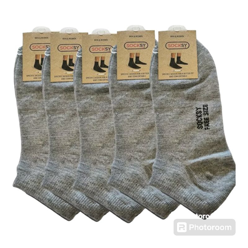 ถุงเท้าข้อสั้น socksy ขนาดฟรีไซส์ ถุงเท้าคุณภาพดี พร้อมส่ง แพ็ค5/10คู่