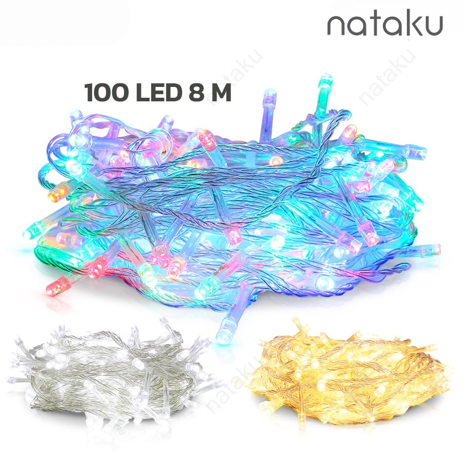 Nataku ไฟตกแต่ง ไฟหยดน้ำ ไฟประดับ led ไฟตกแต่งห้อง ไฟกระพริบ LED ยาว 8เมตร ปรับได้ 8 ระดับ กันน้ำได้