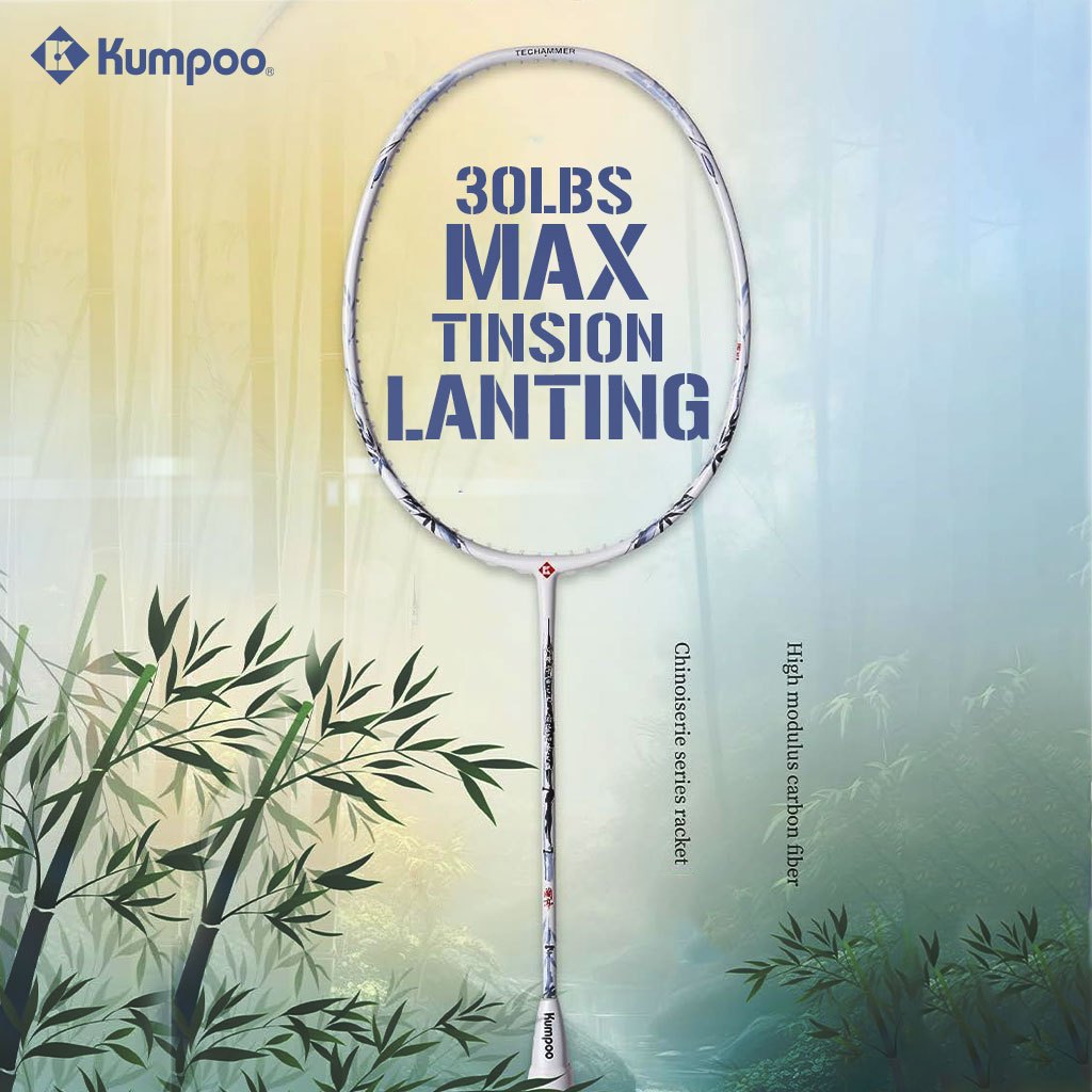 ส่งจากไทย🇹🇭 ของแท้ 💯% Kumpoo ไม้แบดมินตัน รุ่น LANTING (4u) แถมเอ็น+พันด้าม+ซองกำมะหยี่ฟรี