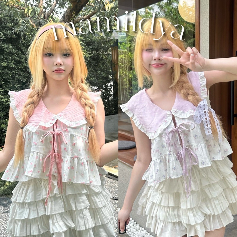 🌟Mamildya.shop🌟เสื้อคอปกน่ารักมาก  ได้ฟิวโคเลียสุดๆ/R1-2 /NUSA-บัว